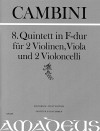 CAMBINI 8. Quintett F-dur [Erstdruck] Part.u.St