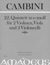 CAMBINI 22. Quintett e-moll [Erstdruck] Part.u.St